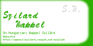 szilard wappel business card